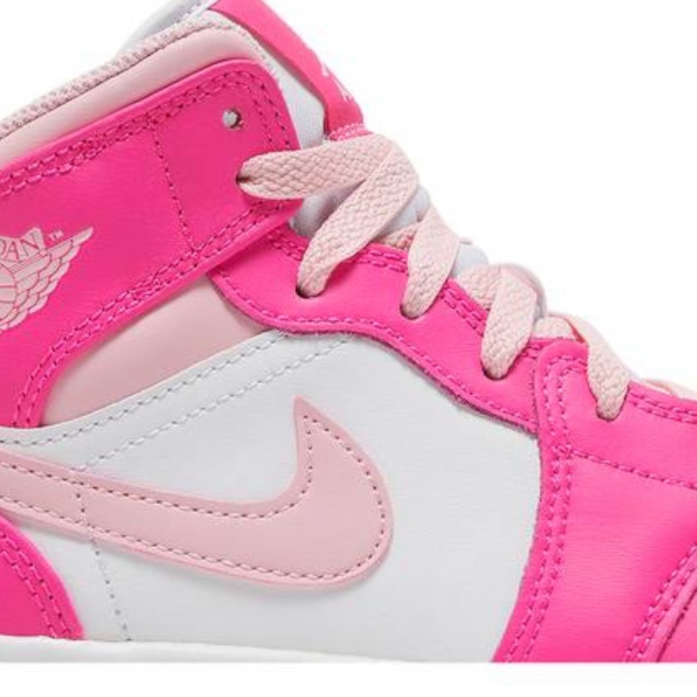 Nike mid fierce dunk Barbie pink hot pink shoes sneakers kids 7 Womans 9 - Picture 6 of 7